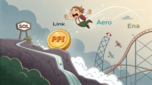 Падение Биткоина после публикации PPI и прогнозы по SOL, LINK, AERO и ENA
