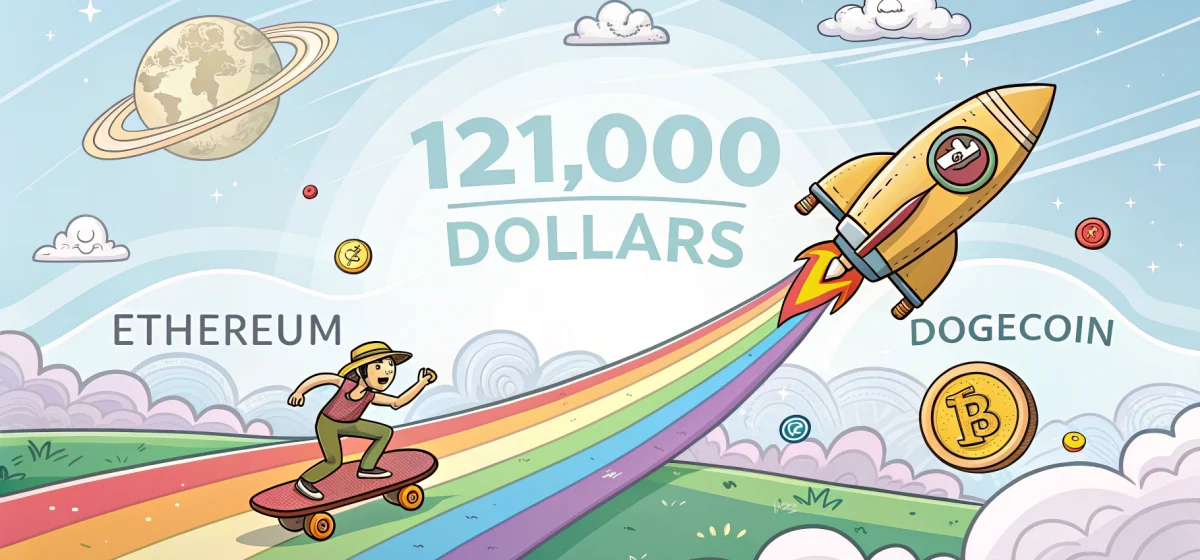 Биткойн превысил 121 000 $ и перспективы альткоинов