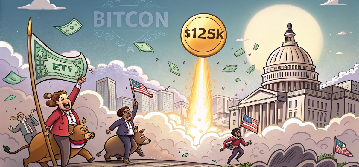 Биткоин обновляет ATH $125K: причины роста, ETF-вливов, шатдауна в США и прогнозы на Q4