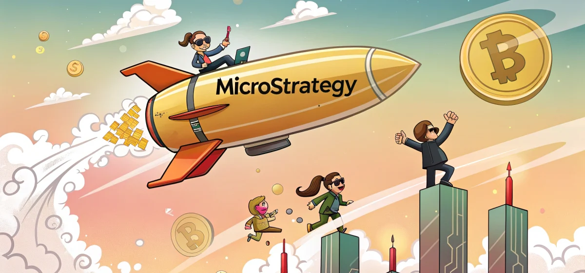 Стратегия MicroStrategy по накоплению биткоина и рост акций компании